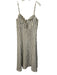 Reformation Size 10 Cream & Blue Linen dashed stripe knot front Maxi Dress Cream & Blue / 10