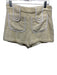 La Veste Size L Yellow & White Cotton Terry Cloth Patch Pocket Mini Shorts Yellow & White / L