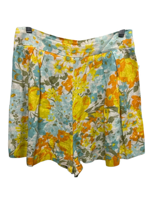 Faithfull the Brand Size L Yellow, Blue & Orange floral print High Waist Shorts Yellow, Blue & Orange / L