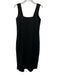 FREE the Label Size S Black Linen Sleeveless Square Neck Side Slits Dress Black / S