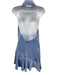 Azulu Size S Ice Blue Rayon Blend Metallic Thread One Shoulder Ruched side Dress Ice Blue / S