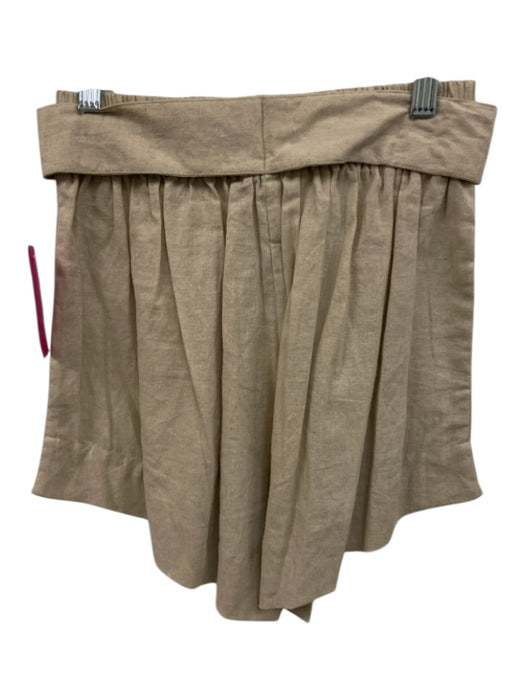 FREE the Label Size XS Beige Linen & Cotton Sleeveless Square Neck Short Set Beige / XS