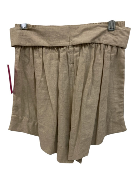 FREE the Label Size M Beige Linen & Cotton Spaghetti Strap Mini Skirt Set Beige / M