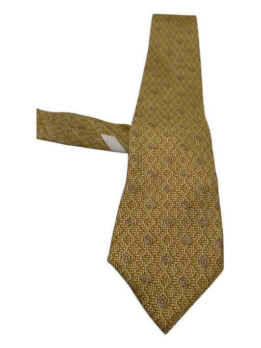 Salvatore Ferragamo Yellow & Multi Silk Floral Men's Tie Yellow & Multi