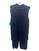 Lafayette 148 Size L/M Navy Blue Wool & Cotton Sleeveless Knit Wide Leg Pant Set Navy Blue / L/M