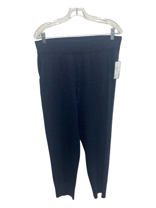 Lafayette 148 Size XL/M Navy Blue Wool & Cashmere 1/4 Zip Pullover Pant Set Navy Blue / XL/M