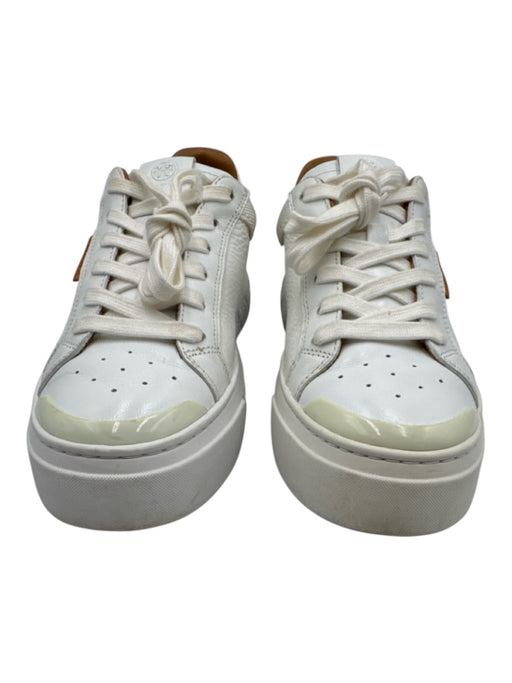 Tory Burch Shoe Size 8.5 White Leather Perforated Rubber Sole Low Top Sneakers White / 8.5