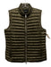 Lafayette 148 Size L Olive Green Nylon Goose Down Quilted Full Zip Vest Olive Green / L