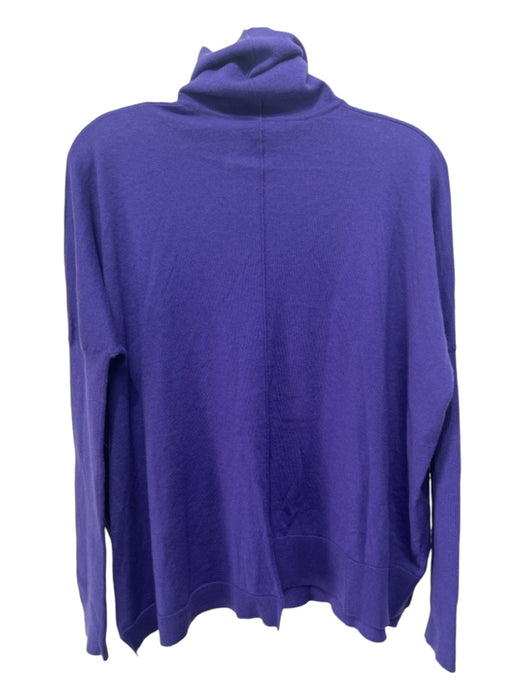 Autumn Cashmere Size S Purple Cashmere Long Sleeve Turtle Neck Solid Sweater Purple / S