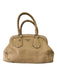 Prada Beige Leather Pebbled Hand Magnetic Close Braided Bag Beige