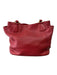 Prada Red Leather Pebbled Solid Hand & Shoulder Bag Magnetic Close Bag Red / L