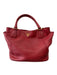 Prada Red Leather Pebbled Solid Hand & Shoulder Bag Magnetic Close Bag Red / L