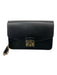 Furla Black Leather Pebbled Shoulder silver hardware Pinch Open Bag Black