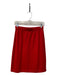 St John Collection Size 4 Red Knit Elastic Waist Knee Length Straight Cut Skirt Red / 4