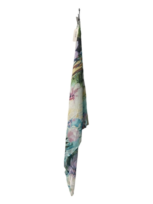 Grayse Multi Silk Abstract Floral Watercolor scarf Multi