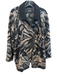 Nic + Zoe Size PM Black Cotton & Wool Blend Textured Assymetric Zip Jacket Black / PM