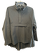 Athleta Size M Black Nylon Blend Pleated High Neck Kangaroo Pouch Poncho Jacket Black / M