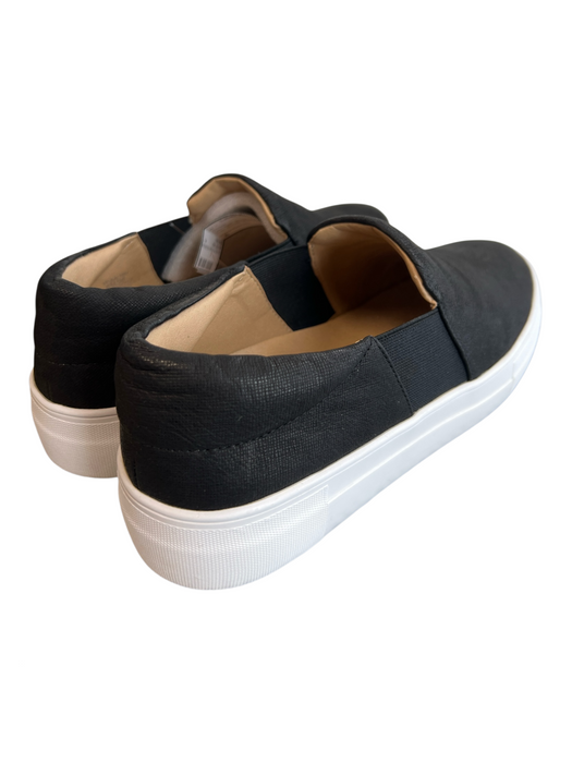 Vince Camuto Shoe Size 8 Black Leather Upper Rubber Sole Platform Slip On Shoes Black / 8