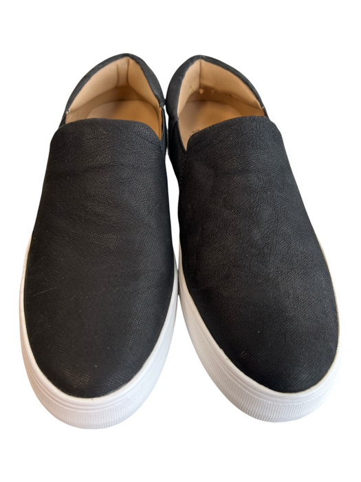 Vince Camuto Shoe Size 8 Black Leather Upper Rubber Sole Platform Slip On Shoes Black / 8