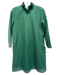 Tuckernuck Size XS Green Polyester Grid Long Sleeve Ruffle collar Tie Back Dress Green / XS