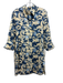 Tuckernuck Size XS Cream & Blue Cotton Blend Botanical Cuffed Dress Cream & Blue / XS