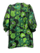 Pomander Place Size S Black & Green Polyester Floral Jacquard Dress Black & Green / S