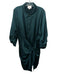 Cinq a Sept Size 14 Green Silk Long Sleeve Bunched Button Up Above Knee Dress Green / 14