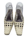 Giuseppe Zanotti Shoe Size 38 White & Brown Leather Woven Block Heel Pumps White & Brown / 38
