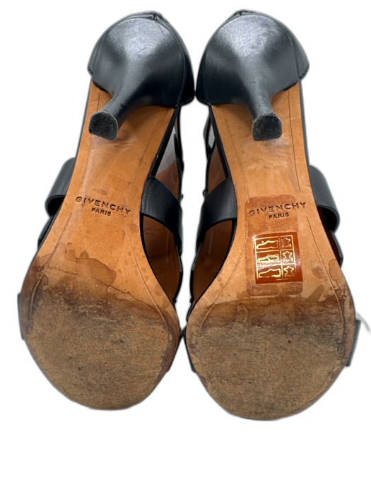 Givenchy Shoe Size 38 Black & Beige Leather Stiletto Gladiator Open Toe Sandals Black & Beige / 38