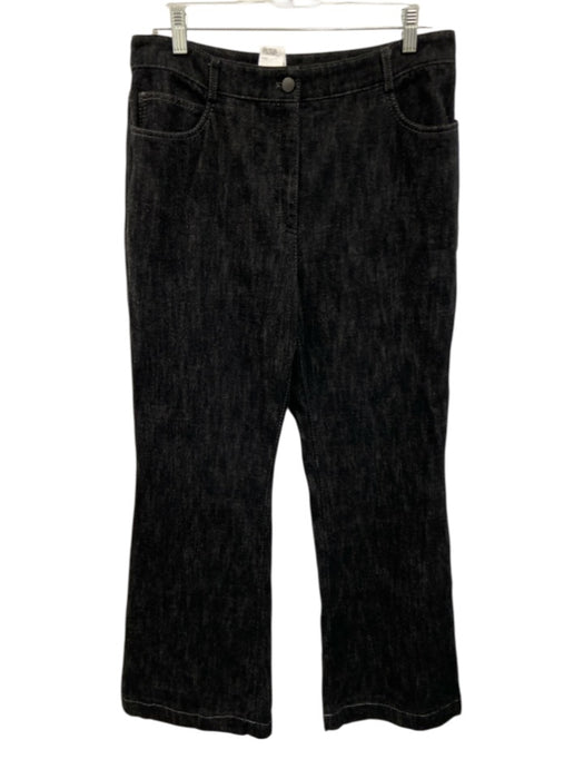 Akris Punto Size 12 Dark Wash Cotton Denim High Rise Boot Cut Pockets Jeans Dark Wash / 12