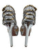 Aquazzura Shoe Size 38.5 Silver & Gold Patent Leather Peep Toe Cut Outs Pumps Silver & Gold / 38.5