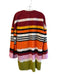 Cala de la Cruz Size M Multi Linen Long Sleeve Deep V neck Stripes Tunic Multi / M