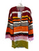 Cala de la Cruz Size M Multi Linen Long Sleeve Deep V neck Stripes Tunic Multi / M