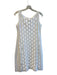 D. Exterior Size L White Viscose Cutout Design Knee Length Sleeveless Dress White / L