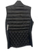 Barbour Size 10 Black Polyester Zip Front Quilted Snap Button Mixed Fabric Vest Black / 10