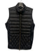 Barbour Size 10 Black Polyester Zip Front Quilted Snap Button Mixed Fabric Vest Black / 10