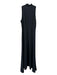 Theory Size XS Black Polyester Sleeveless Mock Neck Maxi Dress Black / XS