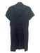 Magaschoni Size 10 Black Cotton Cap Sleeve Zip Front Grommet Detail Dress Black / 10