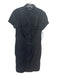 Magaschoni Size 10 Black Cotton Cap Sleeve Zip Front Grommet Detail Dress Black / 10