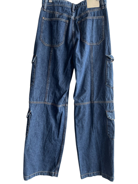Rag & Bone Size 27 Dark Wash Cotton High Waist Zip Fly Cargo Pockets Jeans Dark Wash / 27