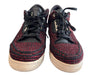 Jordan Shoe Size 9 Red & Black Leather Tweed Round Toe Lace Up Sneaker Shoes Red & Black / 9