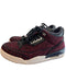 Jordan Shoe Size 9 Red & Black Leather Tweed Round Toe Lace Up Sneaker Shoes Red & Black / 9