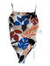 Seafolly Size 6 Cream & Multi Nylon Blend One Piece Ribbed Floral Swimsuit Cream & Multi / 6