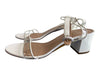 Aquazzura Shoe Size 39 White Leather Vinyl Open almond toe Ankle Strap Shoes White / 39