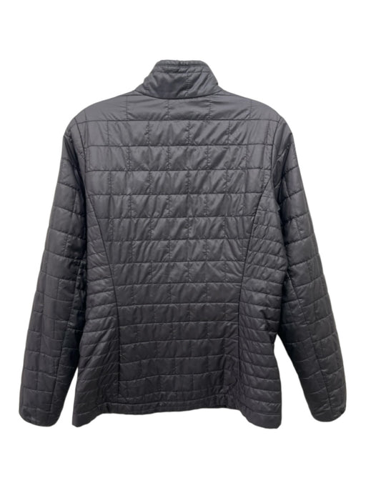 Patagonia Size M Black Polyester Puffer Mock Neck Zip Up Jacket Black / M