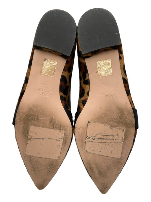 J Crew Shoe Size 8.5 Brown & Black Pony Hair Leopard Stud Detail Loafers Brown & Black / 8.5