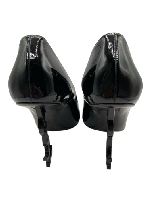 Yves Saint Laurent Shoe Size 38 Black Patent Leather Pointed Toe Stiletto Pumps Black / 38