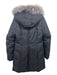 Soia & Kyo Size M Black & Brown Polyester Down Fox Fur Trim Zip Up Coat Black & Brown / M