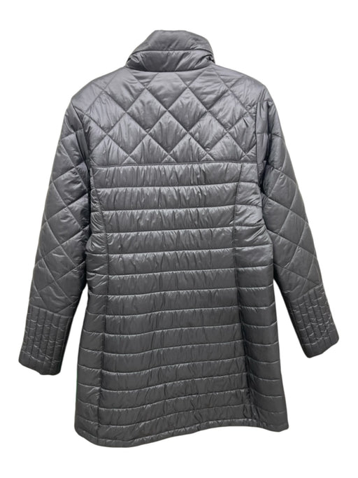 Patagonia Size L Gray Polyester Diamond Quilted Zip Up Mock Collar Coat Gray / L