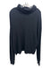 Pistola Size M Black Cotton Rib Knit Turtle Neck distressed Sweater Black / M